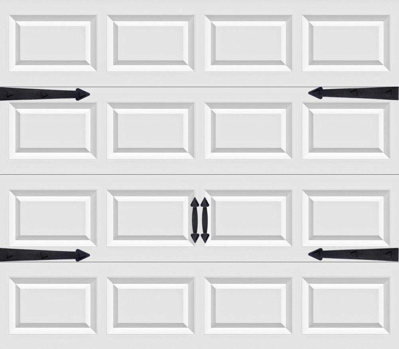 Merhoff & Larkin Magnetic Garage Door Handles | Decorative Faux Hinges Hardware Kit | Six Piece Black Accessories Set | Decor Accents That Give a Beautiful Design and are Easy to Install - Image 1